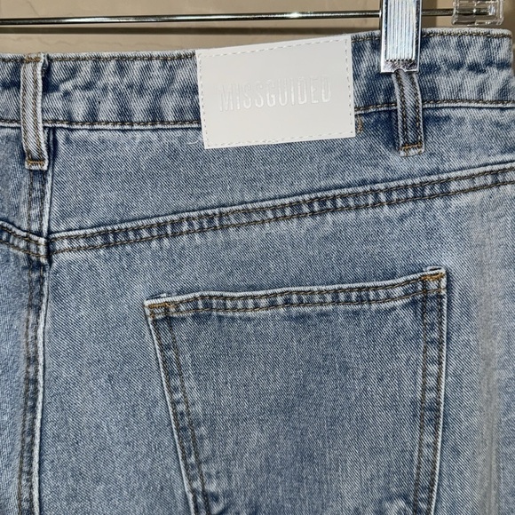 Missguided jeans Light Blue Denim distressed 10 petite - Picture 5 of 8